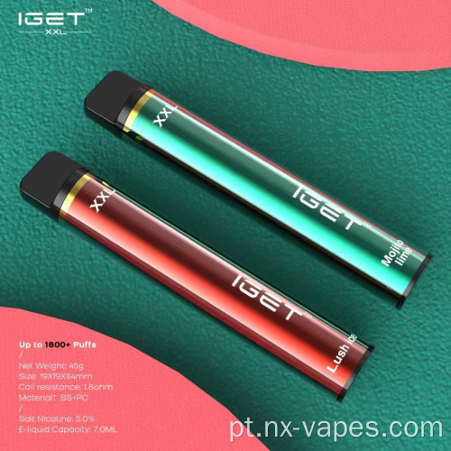 IGET XXL Dispositivo Disponível 1800 Puffs